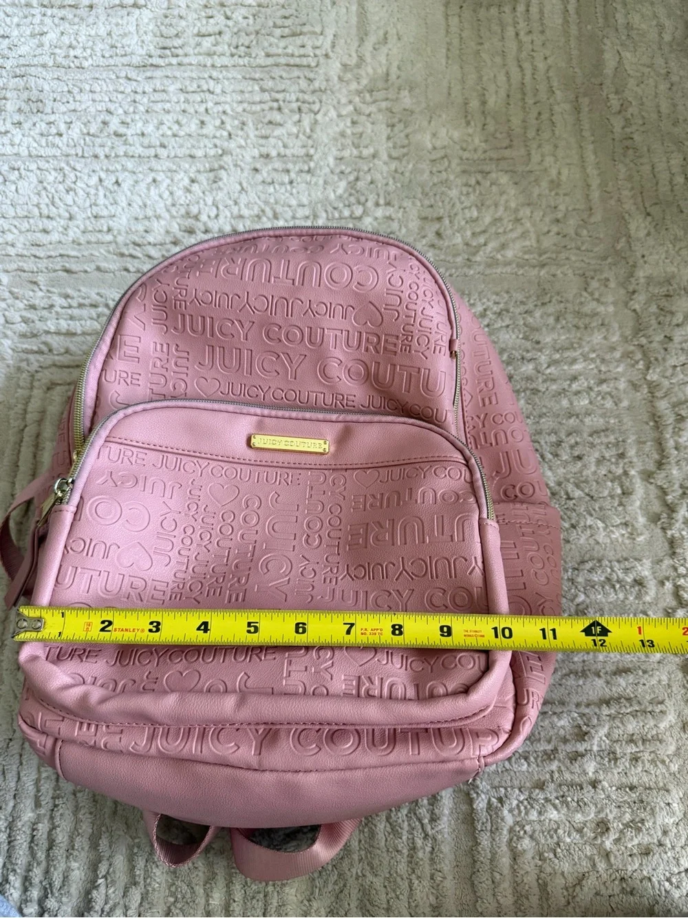 Juicy Couture Pink Embossed Logo Backpack